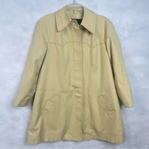 Vintage 70s London Fog MainCoat Women Sz 16  Removable Faux Fur Liner Outerwear